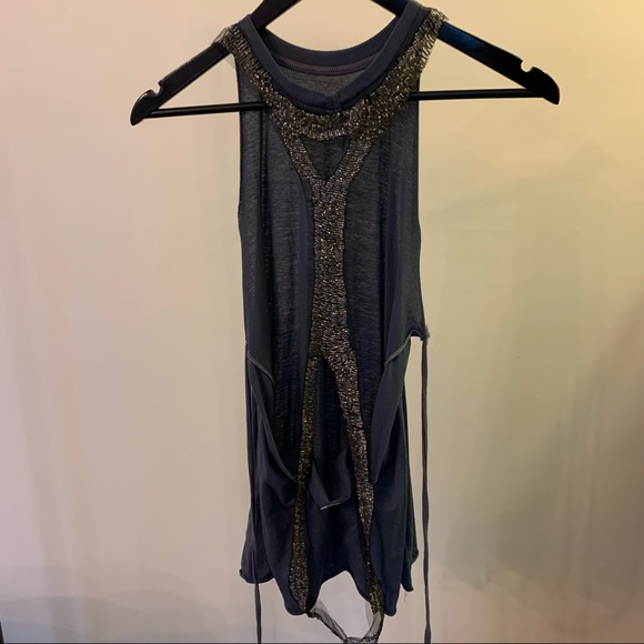 Religion tank with tie-back and sequins size small - Picture 1 of 6